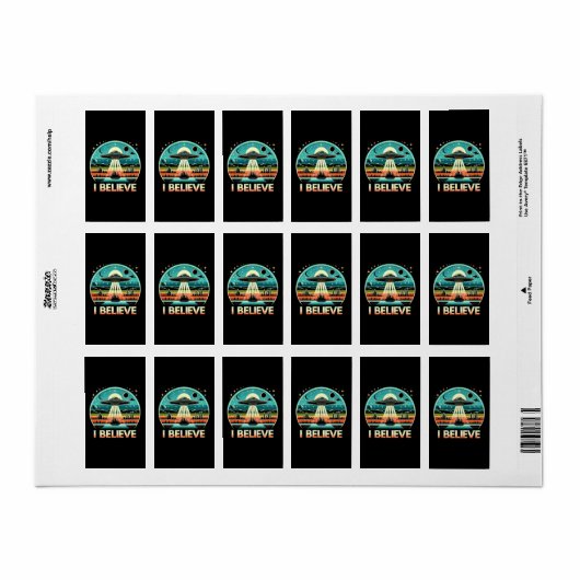 I信じ - UFO ラベル (フルシート)