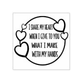 I共有ハートカードスタンプ ラバースタンプ (インプリント)