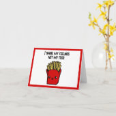 I共有感覚Not Food おもしろいかわいいフリース漫画 カード (黄色い花)