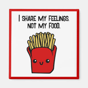 I共有感覚Not Food おもしろいかわいいフリース漫画 マグネット