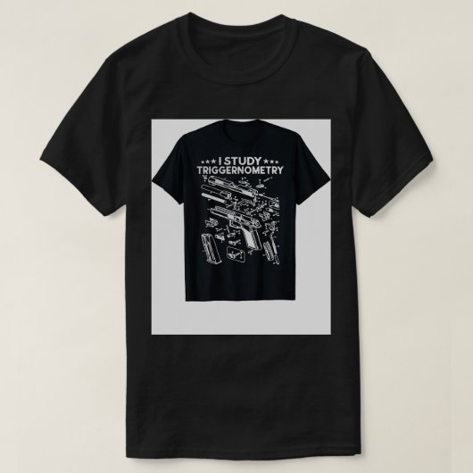 I勉強トリガーノメトリー銃バックおもしろい退役軍人G Tシャツ (デザイン正面)