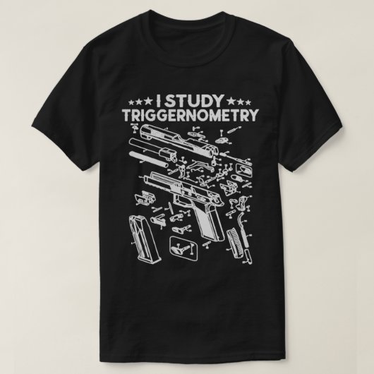 I勉強トリガーノメトリー銃バックおもしろい退役軍人G Tシャツ (デザイン正面)