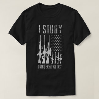 I勉強トリガーノメトリーShirt Gun American Flag Gif Tシャツ