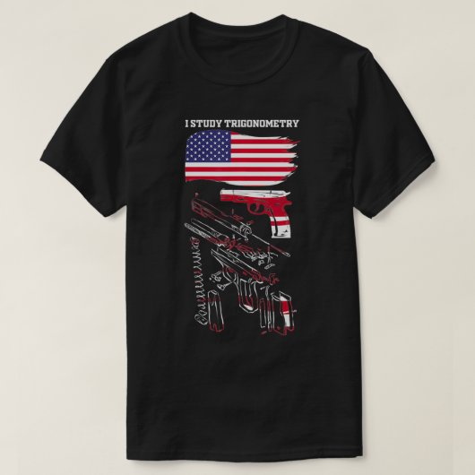 I勉強トリガーノメトリUSAアメリカ国旗2nd Correction Tシャツ (デザイン正面)