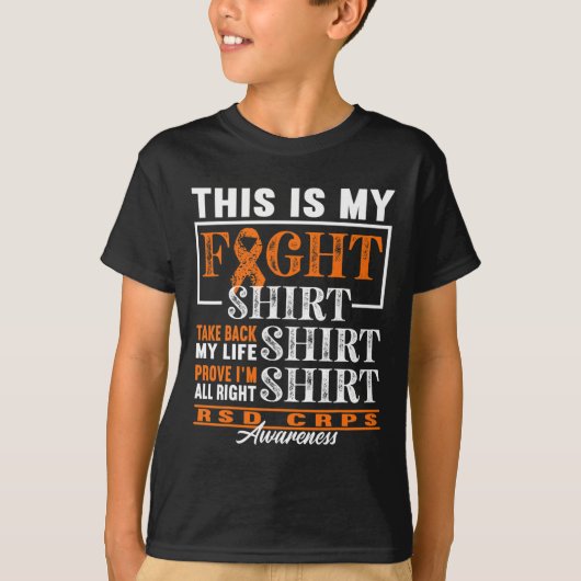 I反射性ジストロフィー疼痛症候群RSD CRPSと闘う Tシャツ (正面)