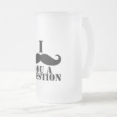 I口ひげ質問 フロストグラスビールジョッキ (正面右)