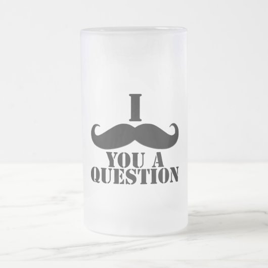 I口ひげ質問 フロストグラスビールジョッキ (中央)