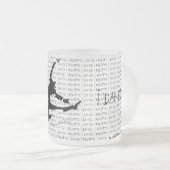 I呼吸私はマグを踊ります フロストグラスマグカップ (正面右)