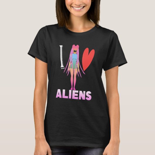 I大好きエイリアンSF Tシャツ (正面)