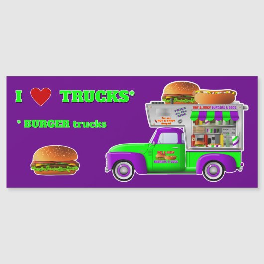 I大好きトラック（BURGERトラック）マグネット (正面)