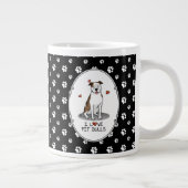 I大好きピット牡牛(リットブリンドルホワイト3)ハートかわいい ジャンボコーヒーマグカップ (右)