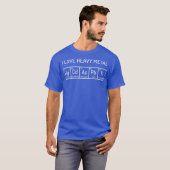I大好きヘビーメタルおもしろいサイエンス化学おたく Tシャツ (正面フル)