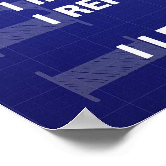 I学(青写真スタイル) ポスター (角)