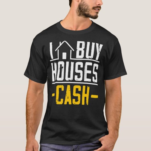 I家買現金投資家実在不動産管理者Bro Tシャツ (正面)