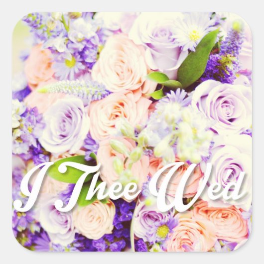 I封筒用シール結婚と結婚式用シール スクエアシール (正面)