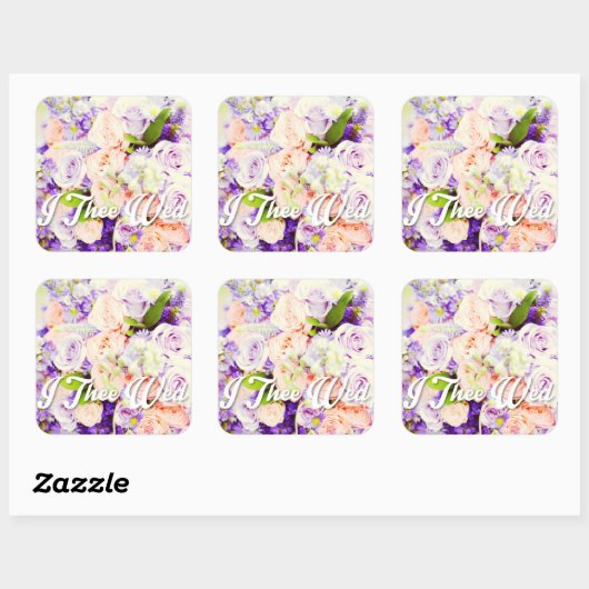 I封筒用シール結婚と結婚式用シール スクエアシール (シート)