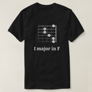I専攻の In F |ギター・コード Tシャツ