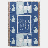 I常のクジラ愛 スローブランケット (正面縦)