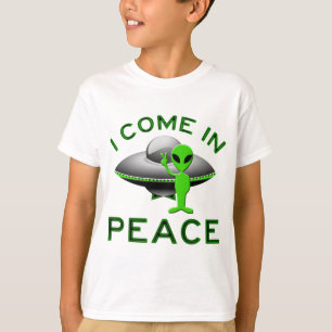 I平和-エイリアン入って来 Tシャツ