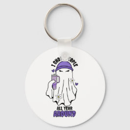 I幽霊ピープルのまわりにおもしろい幽霊紫 キーホルダー