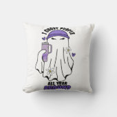 I幽霊ピープルのまわりにおもしろい幽霊紫 クッション (正面)