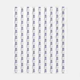 I幽霊ピープルのまわりにおもしろい幽霊紫 フリースブランケット