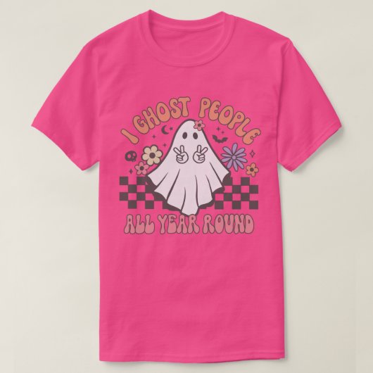 I幽霊ピープルオールイヤー幽霊シーズン不気味 Tシャツ (デザイン正面)