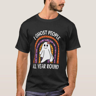 I幽霊ピープルオールインボーおもしろい幽霊 Tシャツ