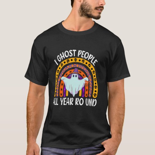 I幽霊ピープルオールインボーおもしろい幽霊 Tシャツ (正面)