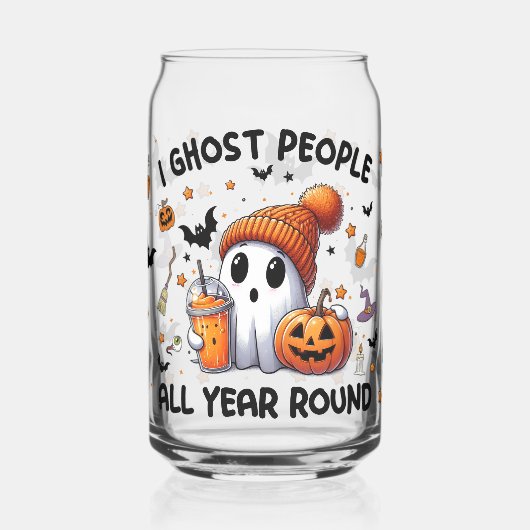I幽霊ピープルズ通年ハロウィーン幽霊 ガラス缶 (左)