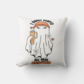 I幽霊ピープル年間のまわりに幽霊オレンジ クッション (正面)