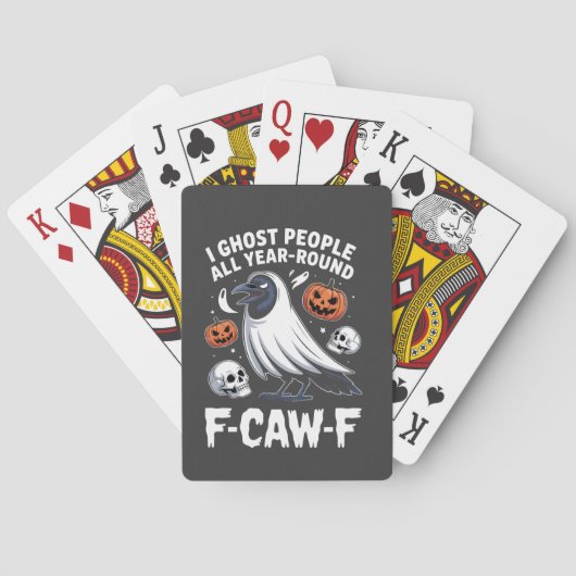 I幽霊人一年中のまわりにF-Caw-Fハロウィーン トランプ (裏面)