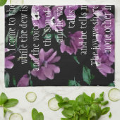 I庭の花柄だけに来られて キッチンタオル (折り畳み)