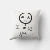 I恋しく思 Youステックマンスケッチ涙の泣き叫びミーム クッション (裏面)