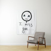 I恋しく思 Youステックマンスケッチ涙の泣き叫びミーム タペストリー (インサイチュ)