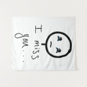 I恋しく思 Youステックマンスケッチ涙の泣き叫びミーム タペストリー (正面(横))