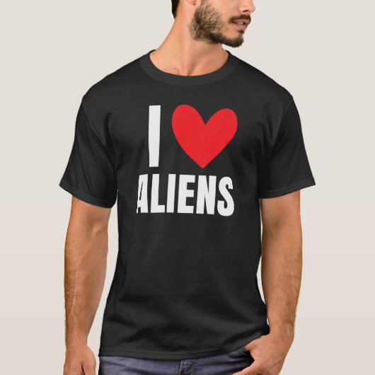 I愛するエイリアンハートUFO地球外領域51S Tシャツ (正面)