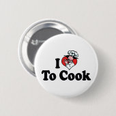 I愛するハートへ調理師 – シェフベイカー料理恋人 缶バッジ (正面&裏面)