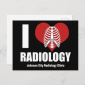 I愛する放射線科カッコいい科カスタム放射線科 ポストカード (正面/裏面)
