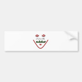 I愛に私の兵士のTシャツおよびギフト直面して下さい バンパーステッカー (正面)