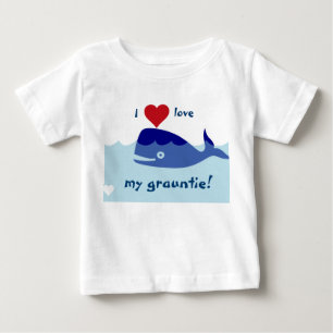 I愛のクジラのデザイン私のgrauntie! ベビーTシャツ