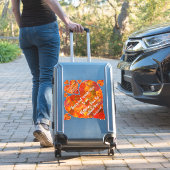 I愛の秋 – 赤い《植物》アスペンリーフハート1、ブロンテク引用文 シール (スーツケースインサイチュ)