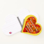 I愛の秋 – 赤い《植物》アスペンリーフハート1、ブロンテク引用文 ノートブック (内部)