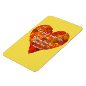 I愛の秋 – 赤い《植物》アスペンリーフハート1、ブロンテク引用文 マグネット (左側)