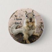i愛を言っているリス 缶バッジ (正面)