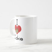 I愛ハートのケーキ コーヒーマグカップ (正面左)