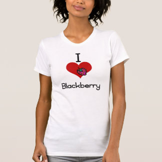I愛ハートのブラックベリー Tシャツ