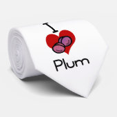 I愛ハートのプラム ネクタイ (ロール)