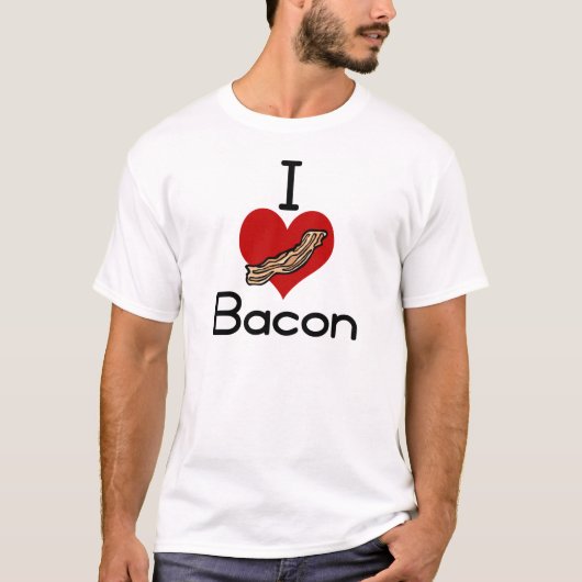 I愛ハートのベーコン Tシャツ (正面)