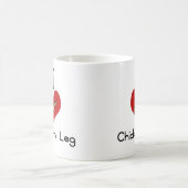 I愛ハートの鶏の脚 コーヒーマグカップ (中央)